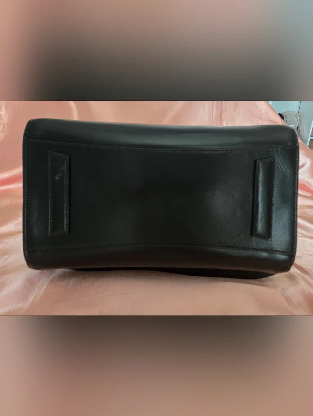 Givenchy Medium Antigona Black Smooth Leather Silver Hardware Authentic